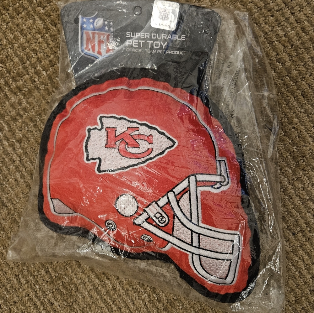 KC Chief's Helmet Dog Toy